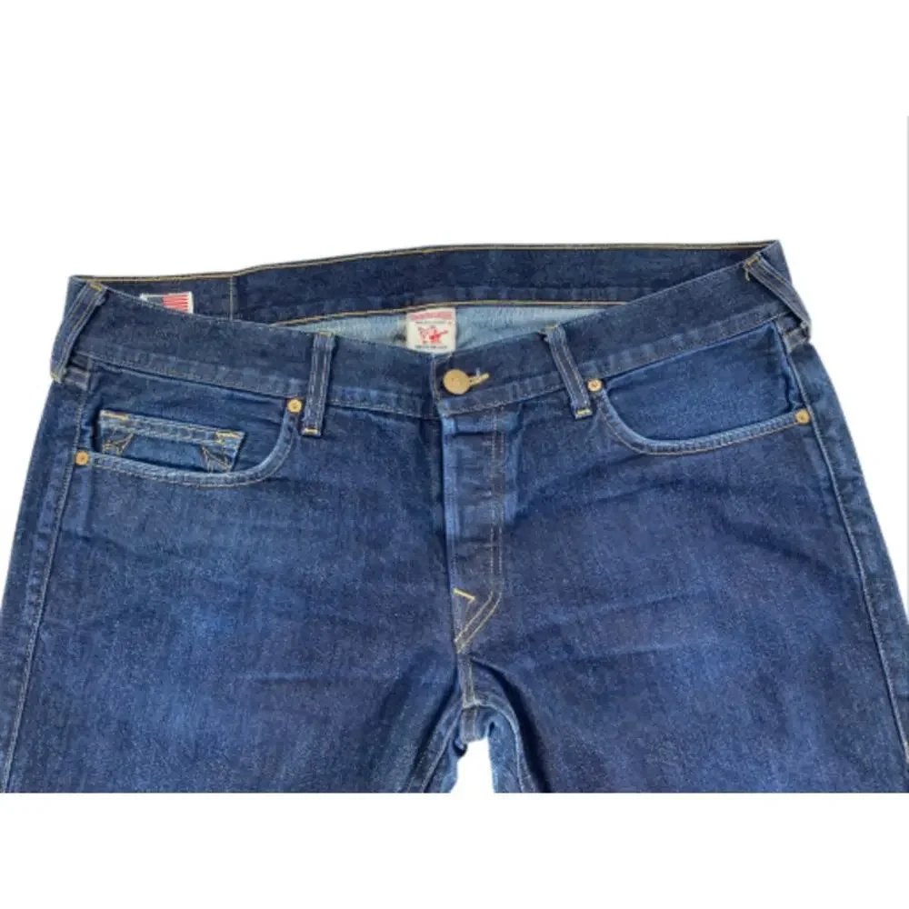 True Religion Bobby Jeans Mens 40 Dark Wash Made USA Straight Leg Denim